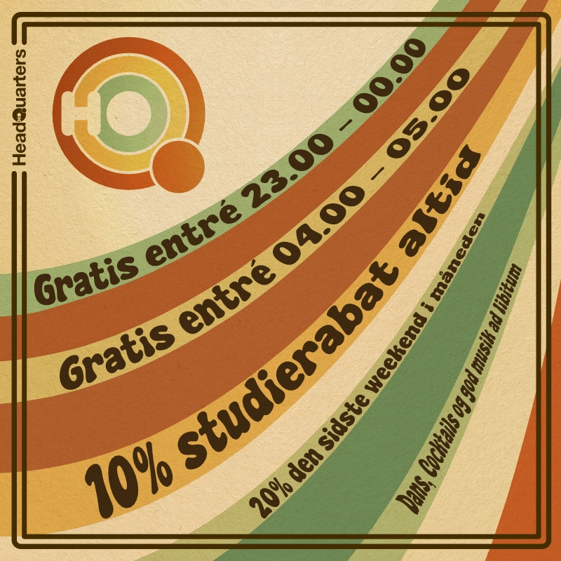 Studierabat på HeadQuarters Disco